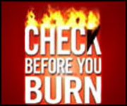Burning logo image for check before you burn