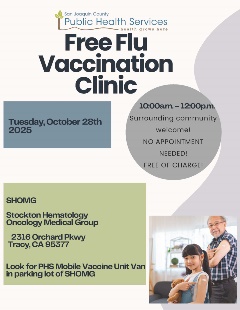Free Flu Vaccine Clinic in Tracy 28 Oct
