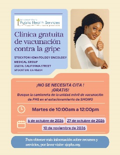 Stockton Flu Clinic Flyer in Spanish